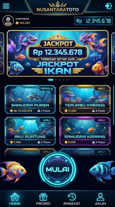 Tampilan antarmuka yang sederhana di nusantaratoto.